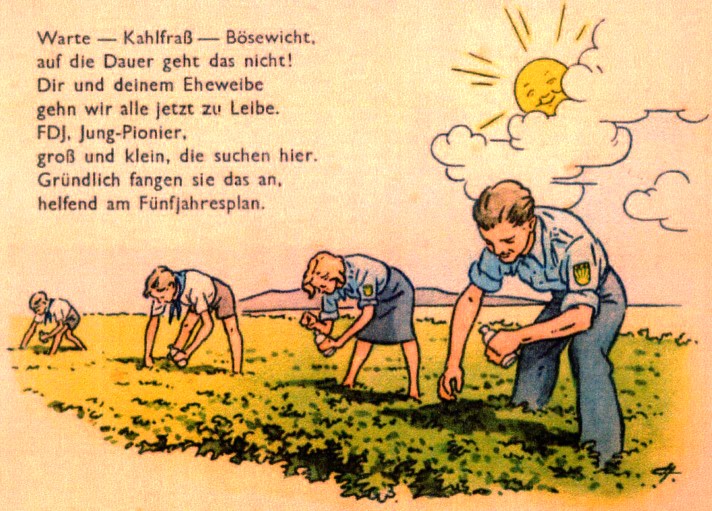 itelseite „Karl Kahlfraß und sein Lieschen, Bilderbuch für große und kleine Kinder. Herausgegeben vom Ministerium für Land- und Forstwirtschaft der DDR“.