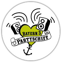 Das Bayern3 Partyschiff 2014 unterwegs in Lohr a. Main