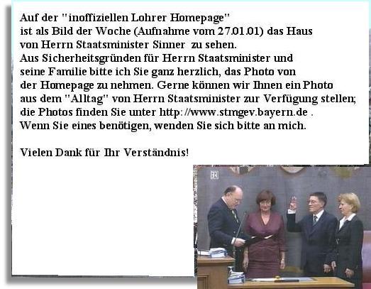 Lohr am Main Wohnsitz von Eberhard Sinner