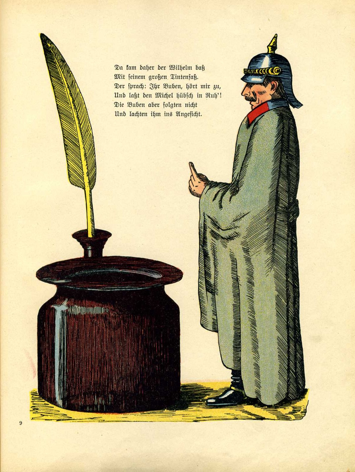 „Die Geschichte von den schwarzen Buben“, aus der Struwwelpeter-Ausgabe von 1947