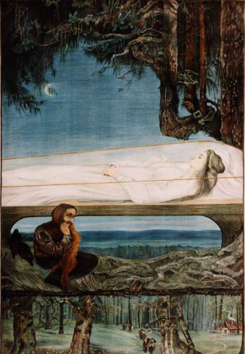 „Schneewittchen“, Meinholds Mrchenbild Nr. 4, sehr seltene Ausgabe aus dem Jahr 1903