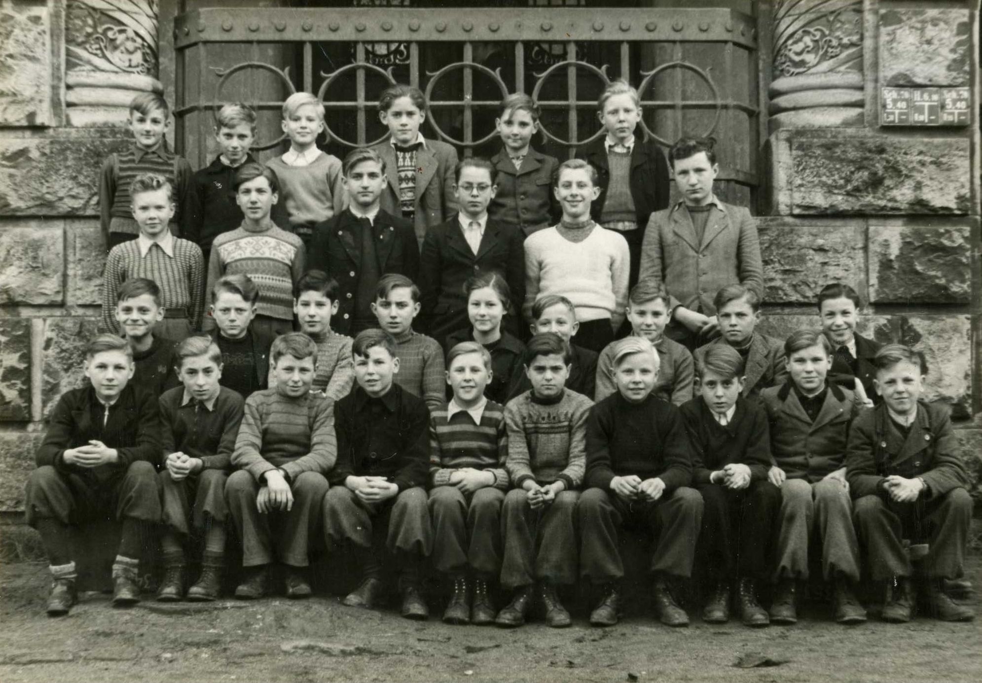 2. Klasse des Lohrer Gymnasiums („Oberschule im Abbau“) 1947