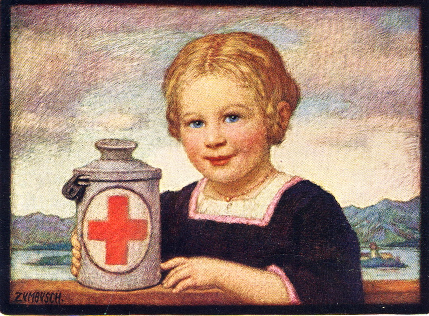 Offizielle Chiemgauer Postkarte zum Besten des Roten Kreuzes, 13.11.1915