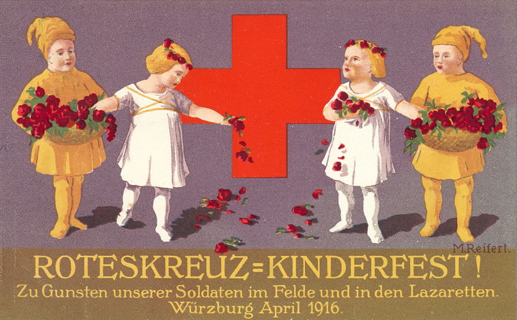 Rotkreuz-Kinderfest, Wrzburger Postkarte 1916