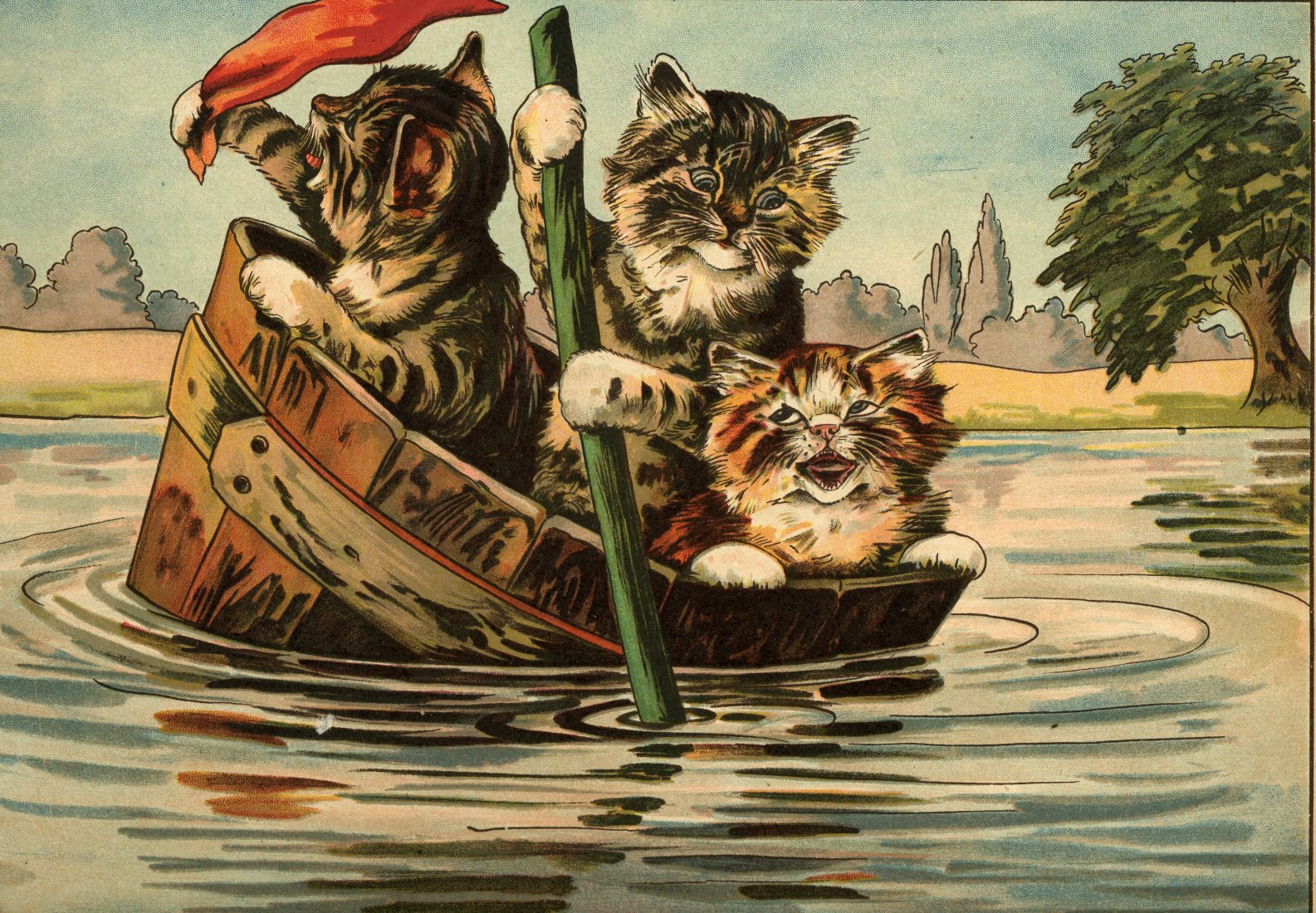 Aus: „Der lustige Bauernhof. Verse von Lucy Malden, 1913; Repro Schulmuseum Lohr a.Main