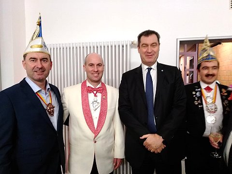 Verleihung des Schlappmaulorden 2020 der Karnevalsgesellschaft Kitzingen fr den Bayerischen Ministerprsidenten  Markus Sder