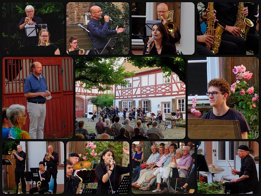 Serenade mit der Big Band Swinging Lohr auf dem Kirchplatz...