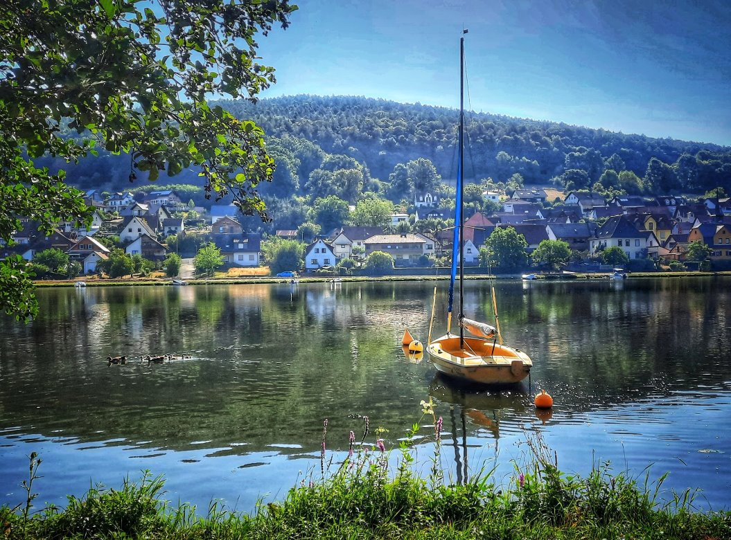 Blick auf Erlach am Main