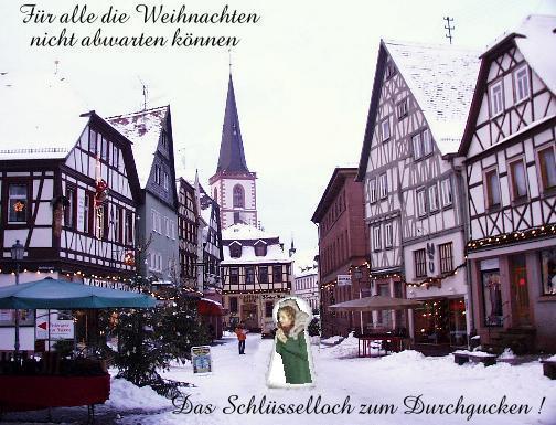 Schnee in der Lohrer Fußgängerzone