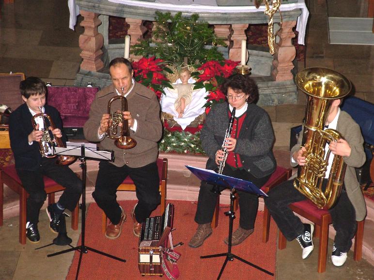 Die Heiligenthaler Spielleut in der Wallfahrtskirche Maria Buchen