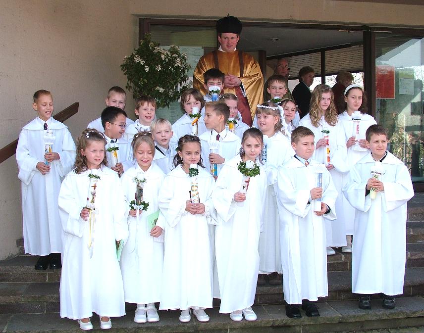 Die Kommunionkinder 2008 aus Lohr Sendelbach