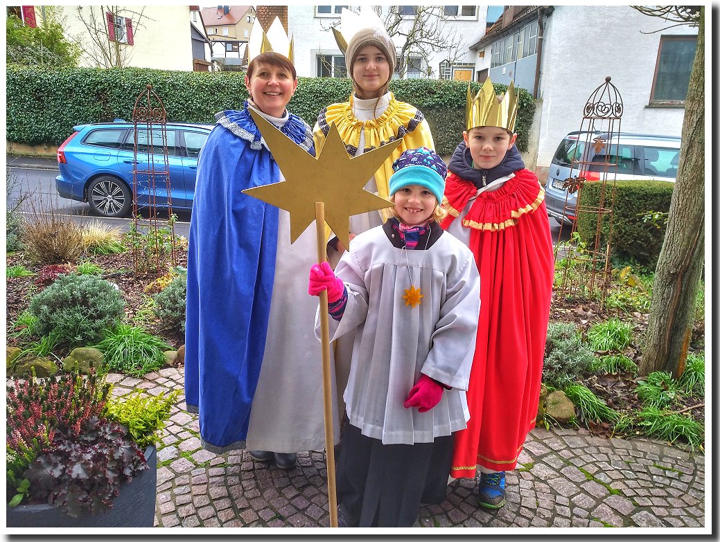 Die Sternsinger unterwegs in Lohr a. Main/Sendelbach