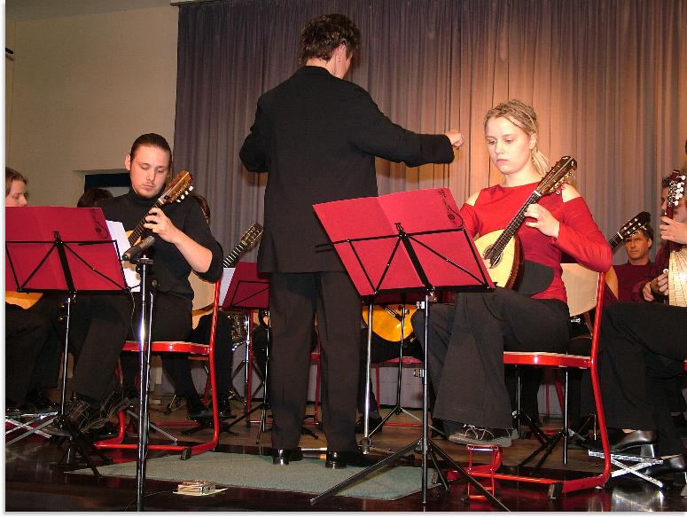 Konzert des Zupf Ensemble Lohr in der Aula der Georg-Ludwig-Rexroth-Realschule