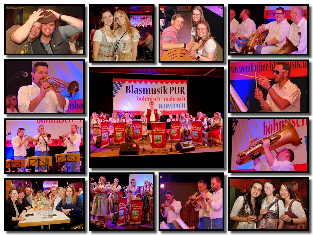 Eine kleine Dorfmusik zu Gast bei der Original Wombacher Blasmusik