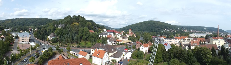 Über den Dächern von Lohr a. Main am 4. 9. 2011