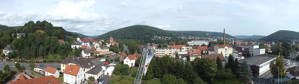 Lohr a. Main aus der Vogelperspektive am 4. 9. 2011