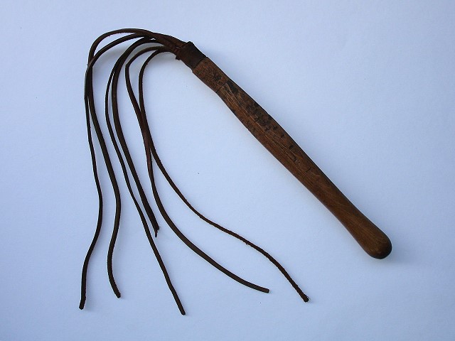 Lederpeitsche (aus der Zeit um 1880) zur Bestrafung der Schler