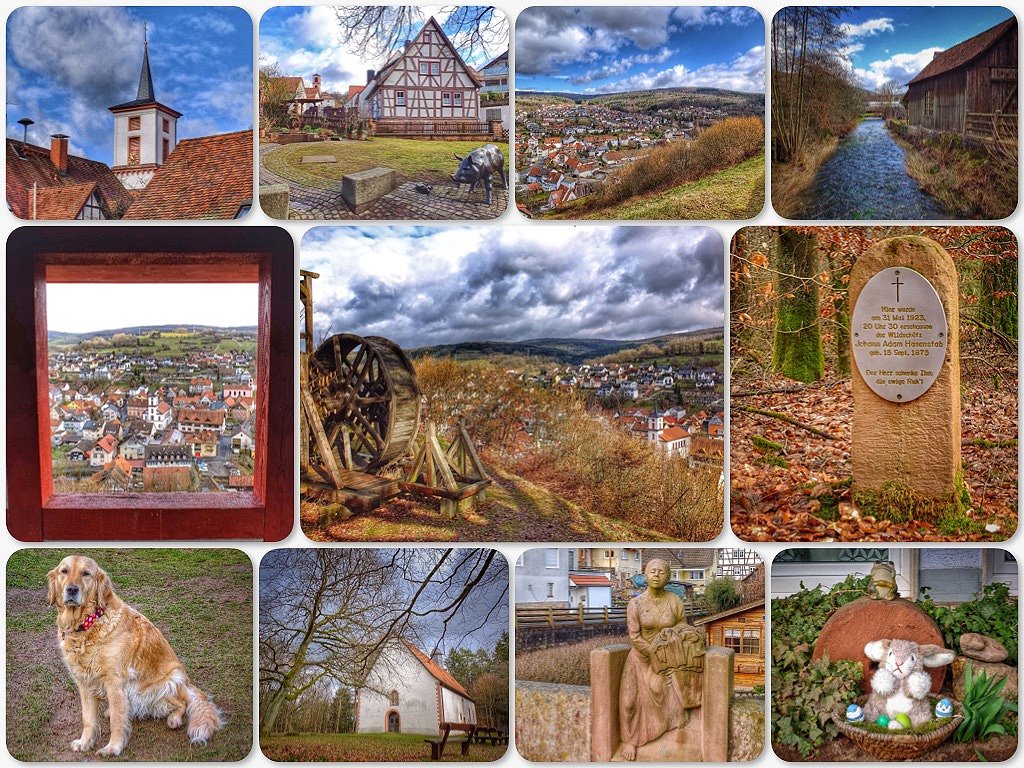 Von der Burg Bartenstein in Partenstein zur Kreuzkapelle nach Frammersbach...