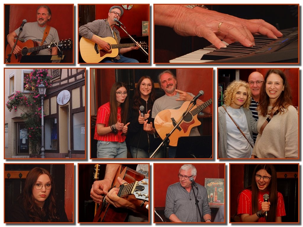 Musikerstammtisch im Cafe Mann mit Balladen mit Georg, Hannah und Ally