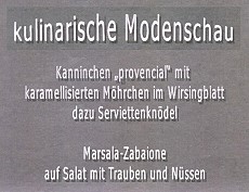 Speisekarte