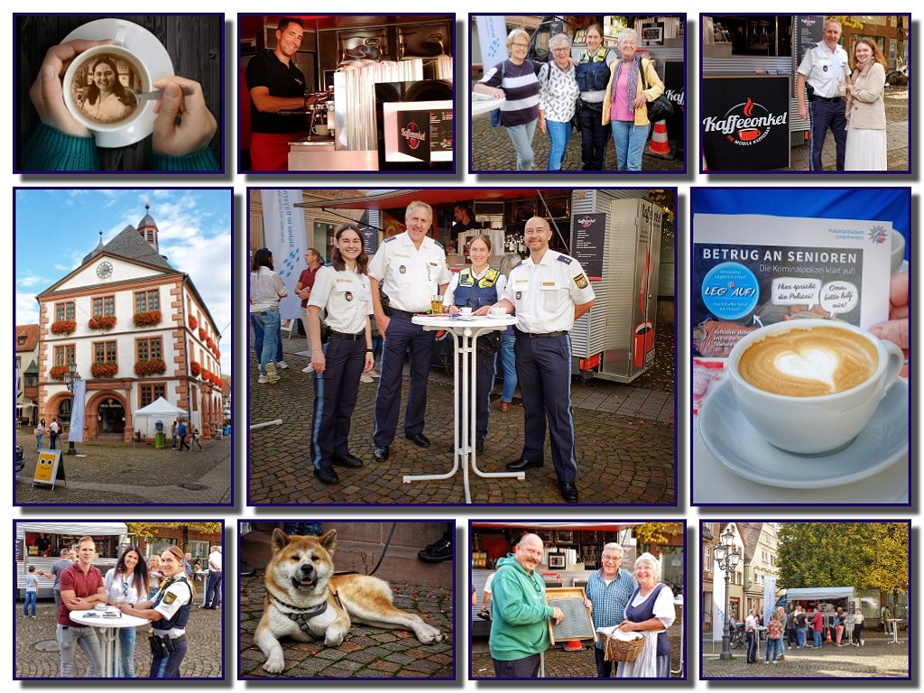 Coffee with a Cop in der Fussgngerzone in Lohr a. Main