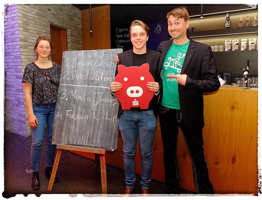 Der Sieger beim „GTD Comedy Slam“ im Kafe Klinker in der Lohrer Stadthalle