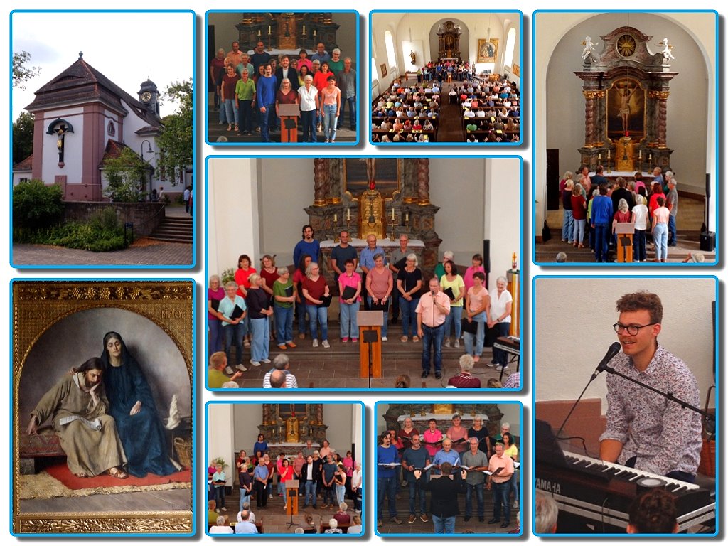 Sommerkonzert mit dem Chor Dacapo aus Lohr in der Kirche St. Elisabeth auf dem Sommerberg