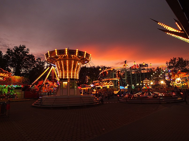 Der Lohrer Festplatz der 66. Lohrer Spessartfestwoche 2011