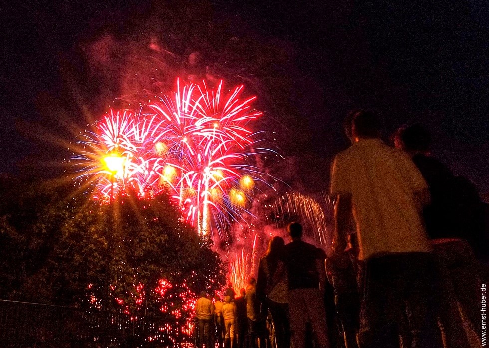 Abschlussfeuerwerk der Jubiläumsfestwoche 2015 in Lohr a. Main