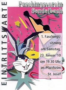 1. Prunksitzung der Sendelbacher Sandhase