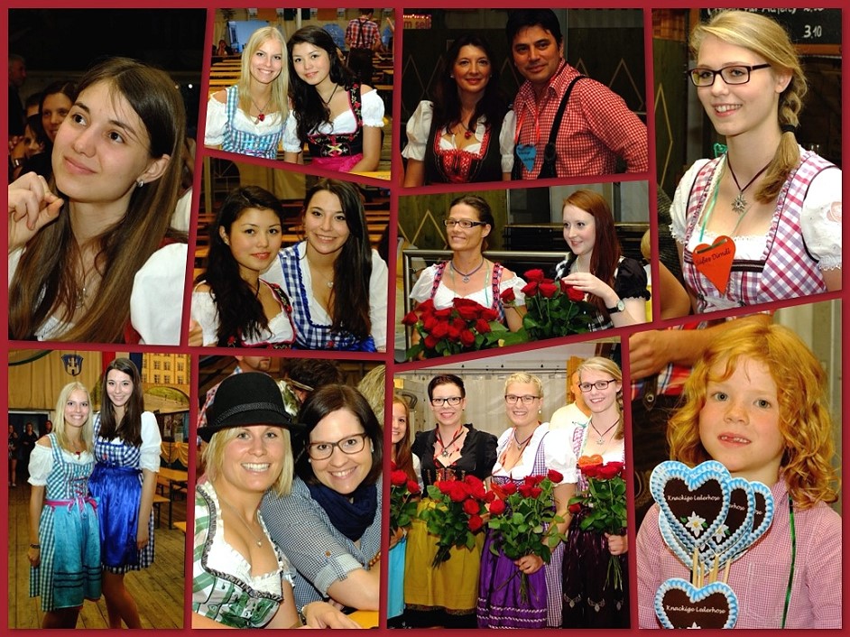 Wahl des süßesten Dirndl und der knackigsten Lederhose auf dem Heimatfest 2013 in Gemünden am Main