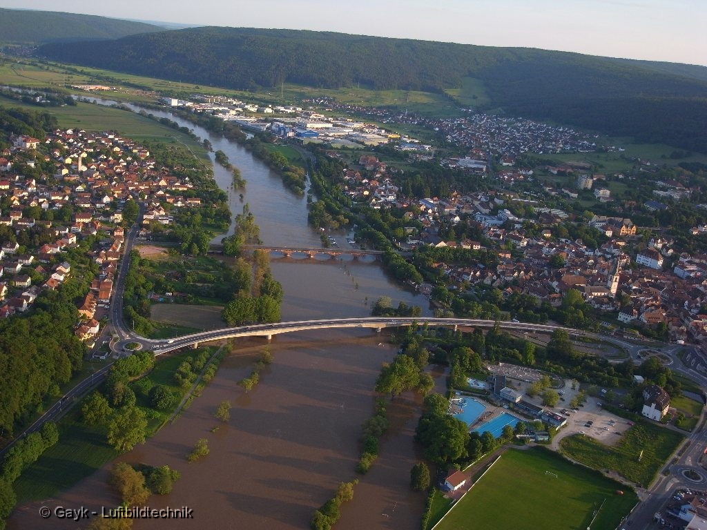 Bilder vom Hochwasser in Lohr a. Main am Mittwoch, den 5. Juni 2013