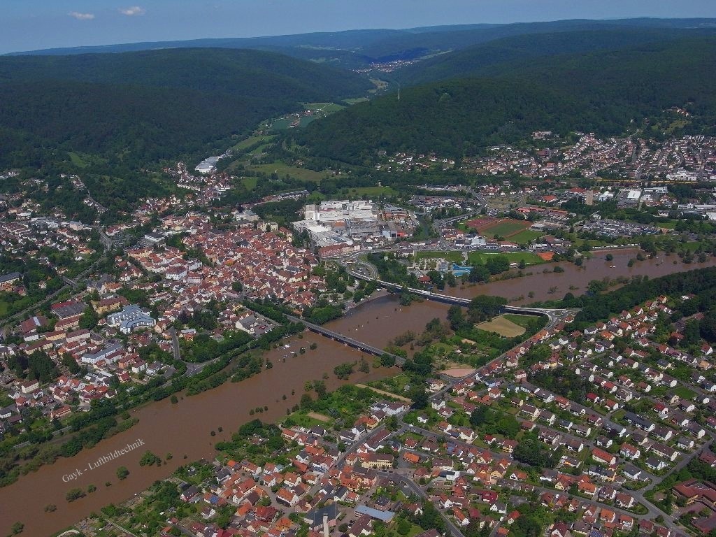 Hochwasser im Juni 2013 in Lohr a. Main