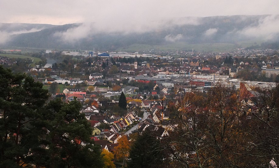 Blick von der Dachterasse auf Lohr a. Main