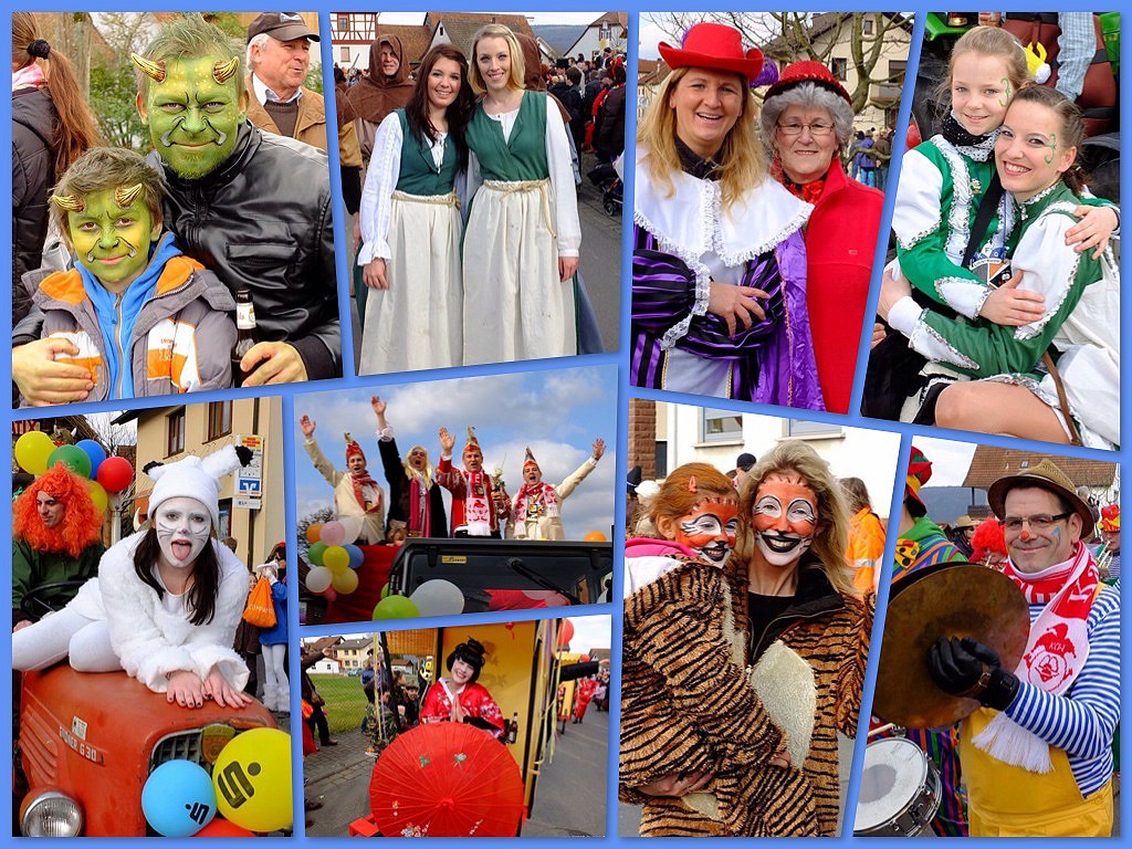 Grosser Faschingszug 2014 in Lohr Wombach