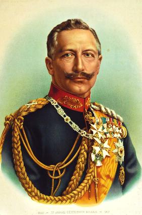 Kaiser Wilhelm II.; offizieller Litho-Druck „1888 – 25 JAHRE DEUTSCHER KAISER – 1913“