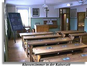 Klassenzimmer in der Kaiserzeit