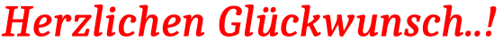 Herzlichen Glckwunsch