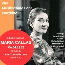 Jubiläumsabend zum 100 Geburtstag von Maria Callas