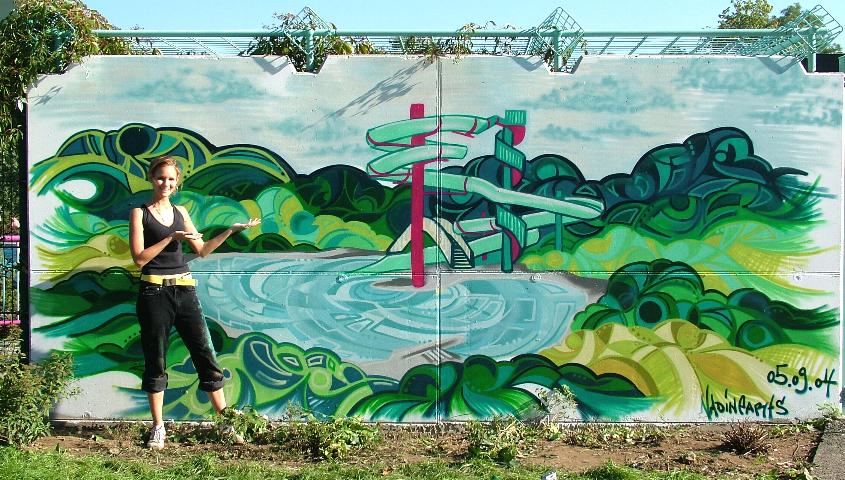 Nadine`s Graffiti am Lohrer Freibad