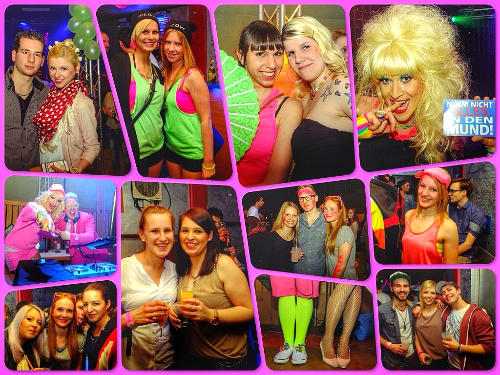 Die 90er Neonparty aus Hamburg mit Sunny & Pearl im Vereinsheim Wombach