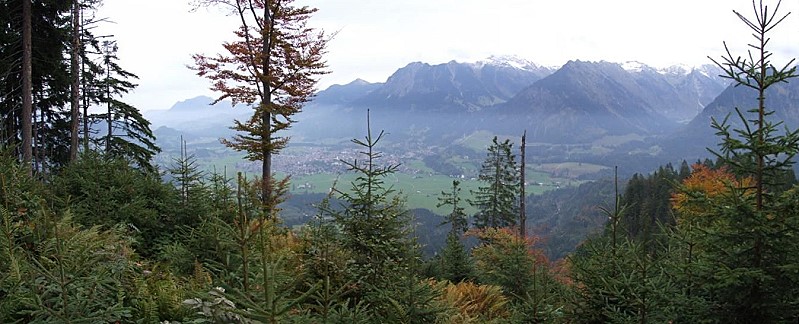 Blick auf Oberstdorf im Allgäu