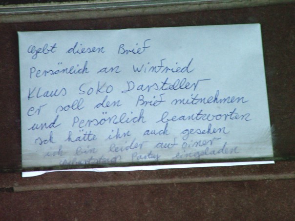 Fanpost an Wilfried Klaus