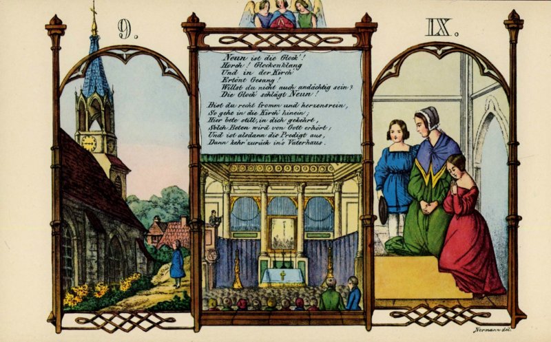 Farbkopie aus „DIE TURMUHR eine RECHEN-FIBEL für kleine Kinder“, 1841