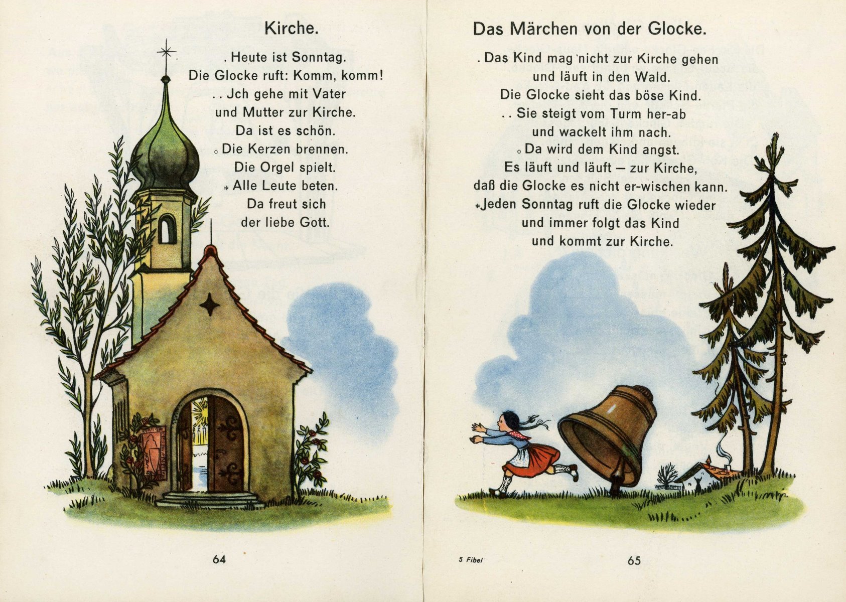 Doppelseiten aus der Fibel Mein erstes Buch, von Hans Br�ckl, Bayerischer Schulbuch Verlag und Oldenbourg Verlag, M�nchen, 1948