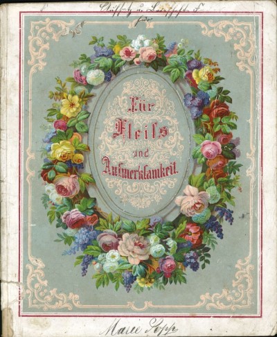 Fleibildchen mit Namenseintrag, um 1880