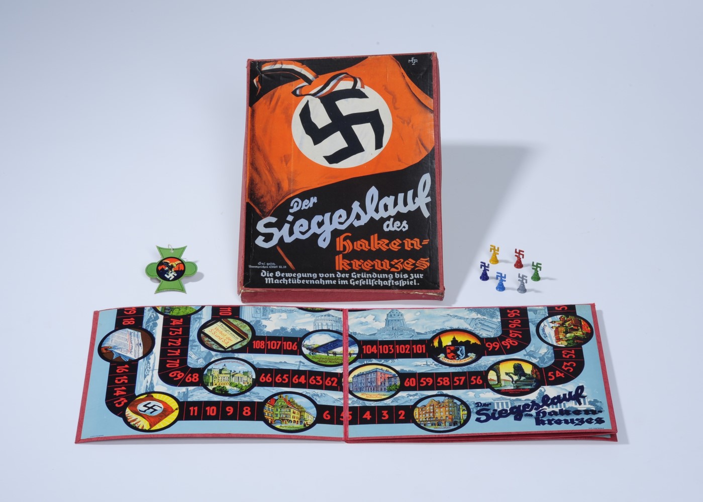 Würfelspiel „Der Siegeslauf des Hakenkreuzes“. (Foto Kleinfelder, Lohr a.Main)