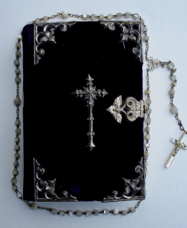 Gebetbuch und Rosenkranz für die Kommunikantin Maria Sopp 1878