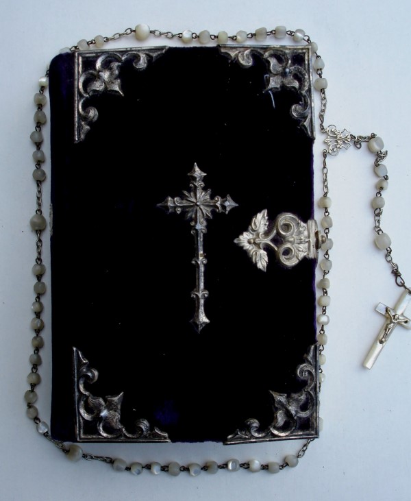 Gebetbuch und Rosenkranz fr die Kommunikantin Maria Sopp 1878