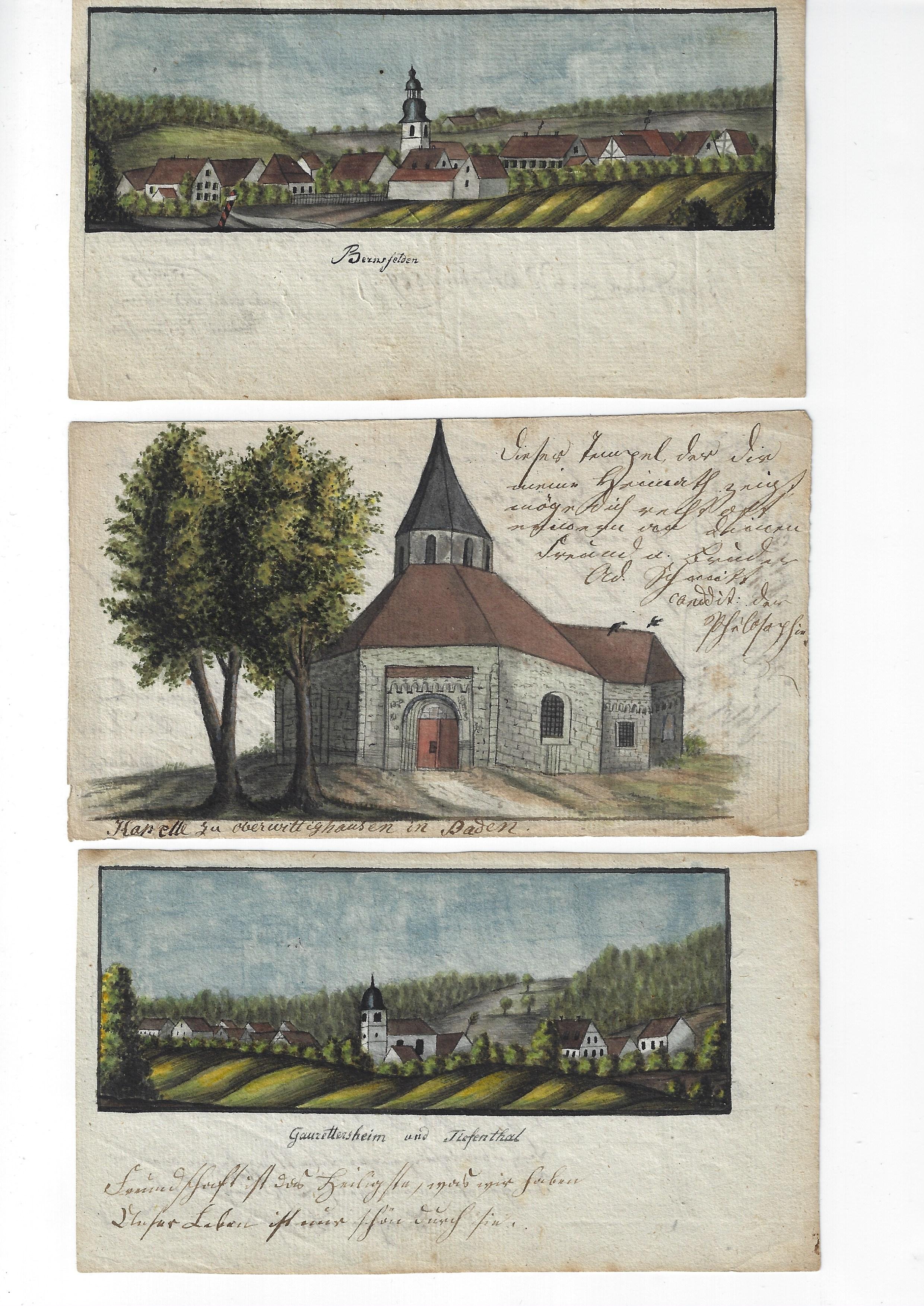1. „Bernsfelden“, dazu datierter Text 1829